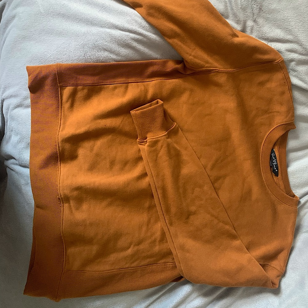 Orange Womens Velvet Heart Sweater